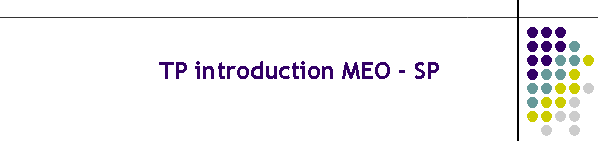 TP introduction MEO - SP