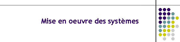 Mise en oeuvre des systmes